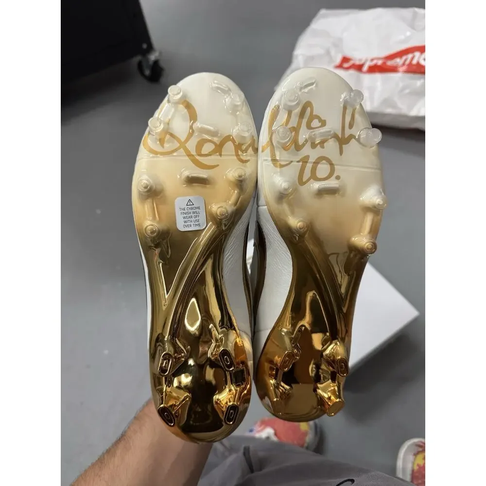 SAMPLE Nike Tiempo Legend SE FG Ronaldinho 10 Touch of Gold White Gold RARE